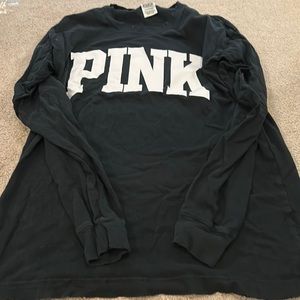 Victoria Secret long sleeve tee- oversized  frayed bottom.